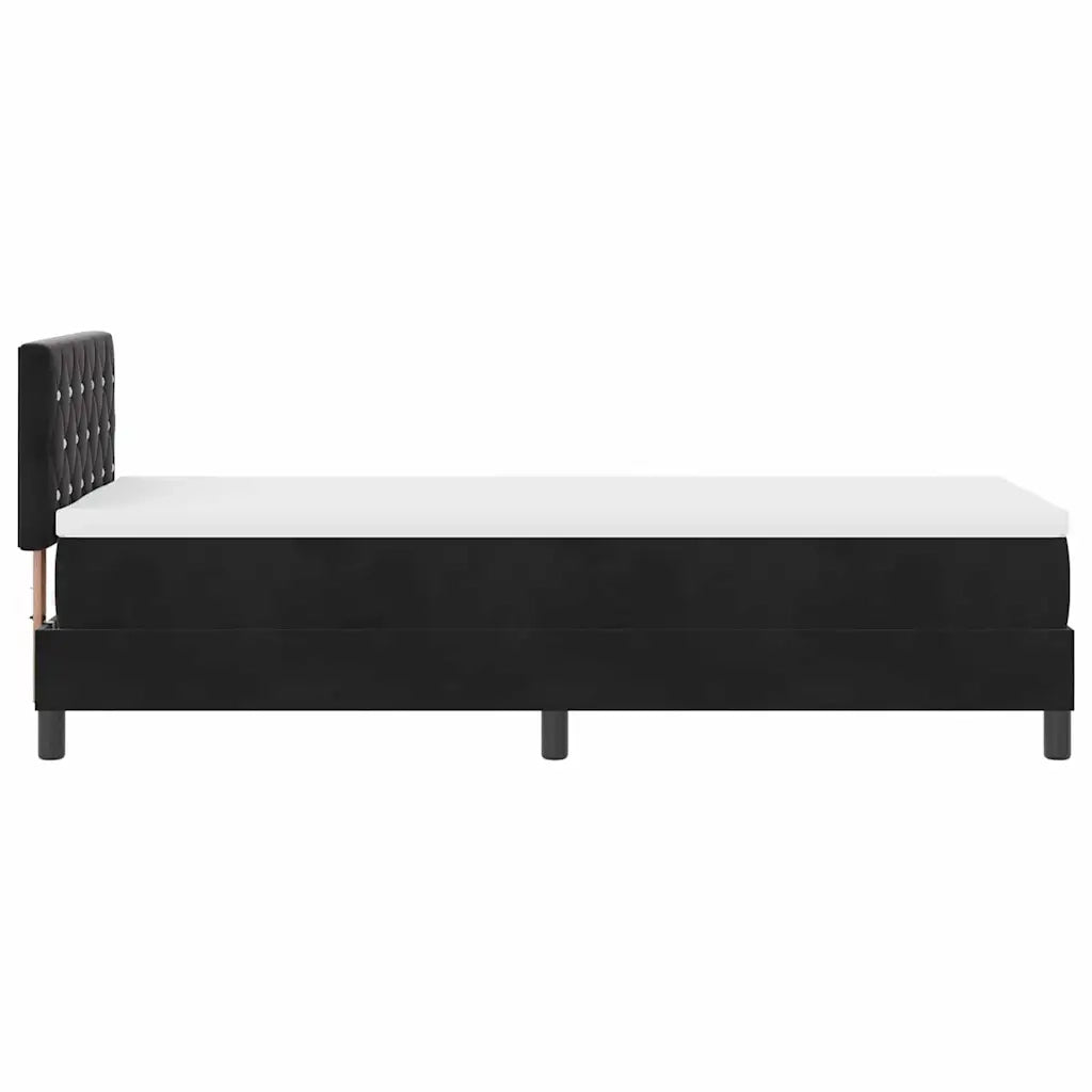 Letto a molle con materasso Nero 80 x 200 cm Velluto 3339070