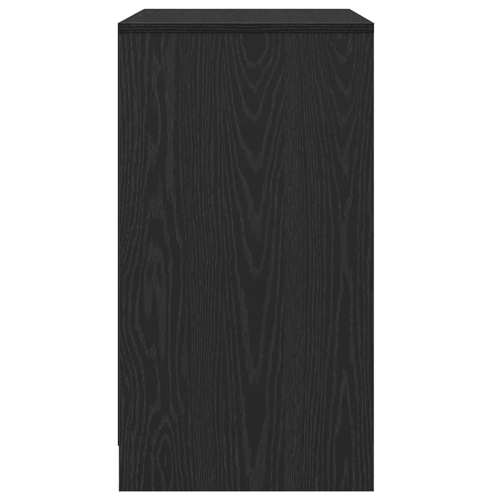 Credenza-Buffet-Armadio da cucina Rovere Nero 70x41x75 cm Legno Massello di Acacia