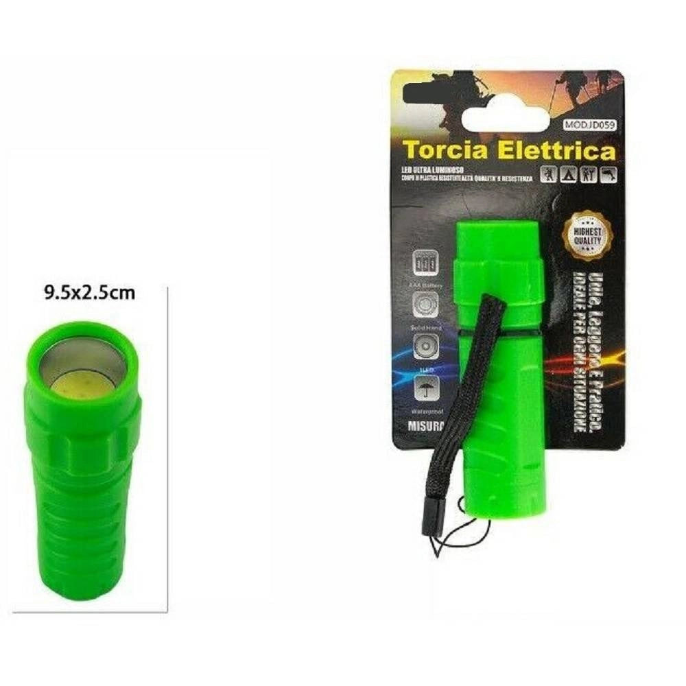 Trade Shop - Torcia Elettrica Ultra Luminosa Luce 1 Led Impermeabile Campeggio Jd059 63358 -
