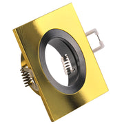Faretto incasso quadrato oro/nero GU10 Polux FEBE 323378