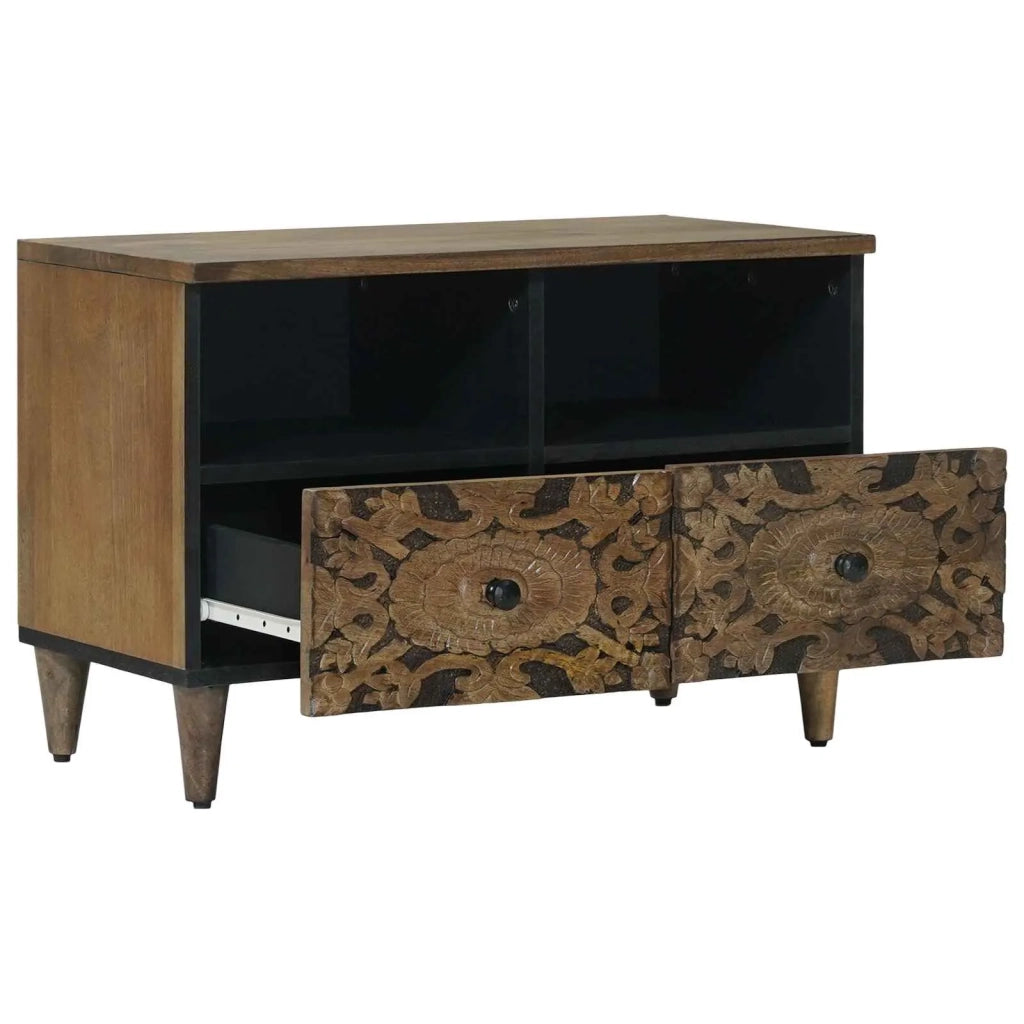 Mobile TV-Credenza per TV Marrone 70 x 33,5 x 46 cm Legno di mango massello 284663