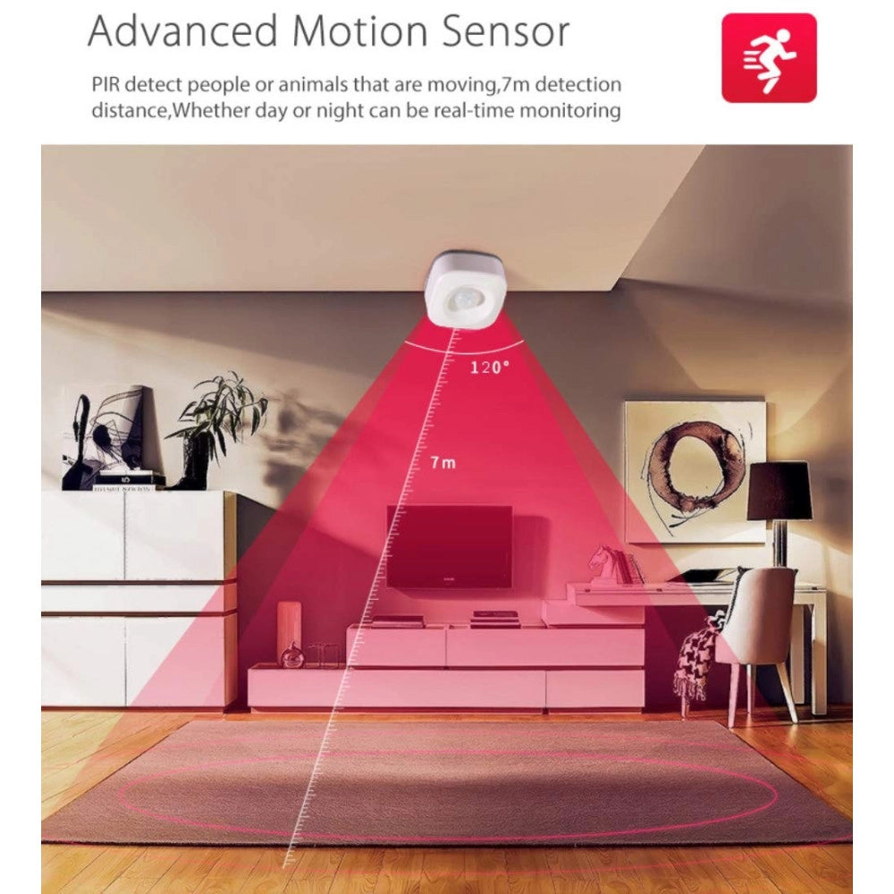 Trade Shop - Sensore Pir Wifi Smart Motion Infrarosso Wireless Rilevatore Movimento X Allarme -