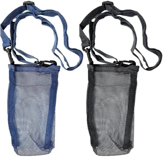Porta bottiglia acqua - Waterhouder - Leggero e sostenibile - Nero e Blu - Ideale per camminare e correre - Adatto per il...