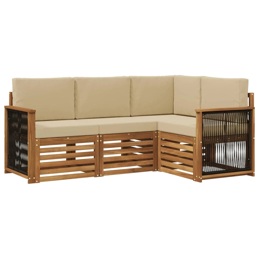 Set di divani da esterno 4 pz Poliestere 3384294