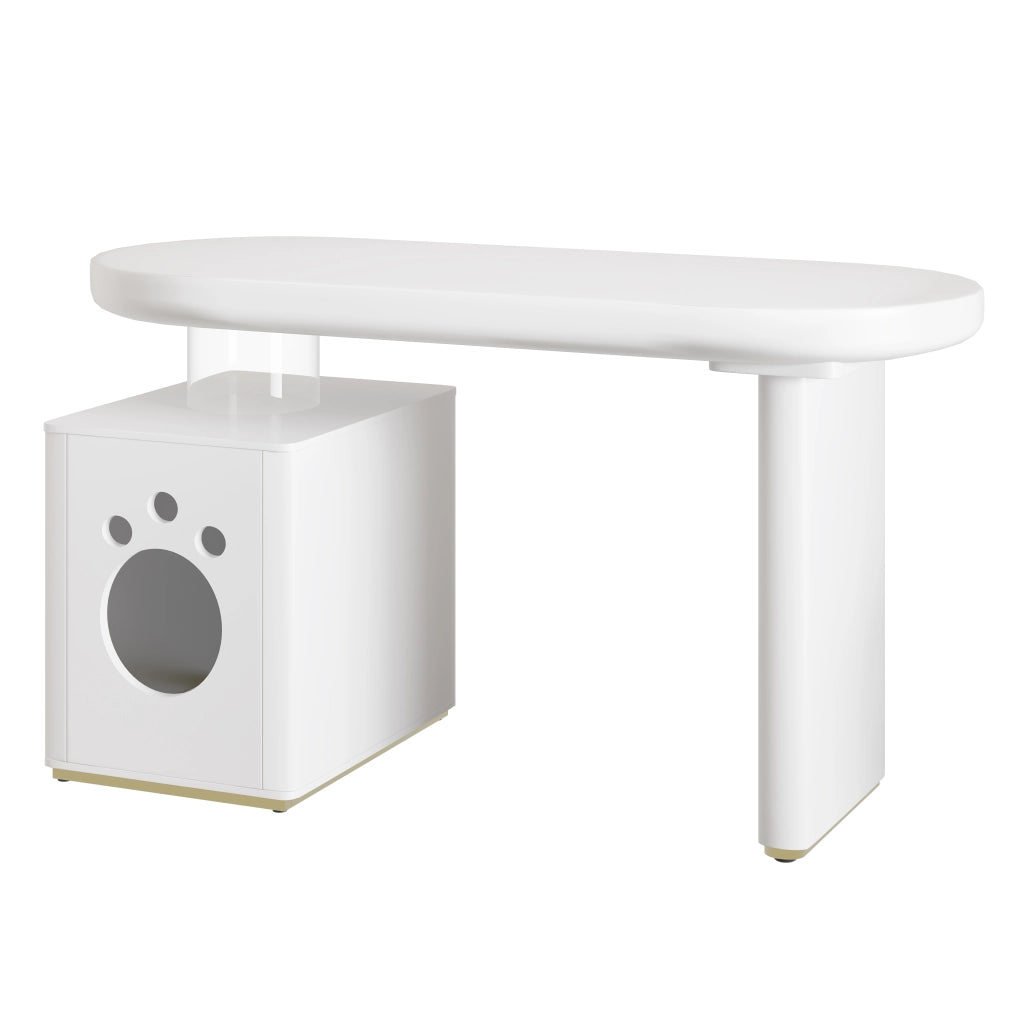 Scrivania Bianca ¨C MINIMAL ¨C 117x50x76 cm, Legno Laccato, Stile Francese Moderno