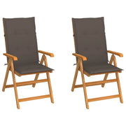 Sedie da Giardino 2 pz con Cuscini Talpa in Massello di Teak cod mxl 9201