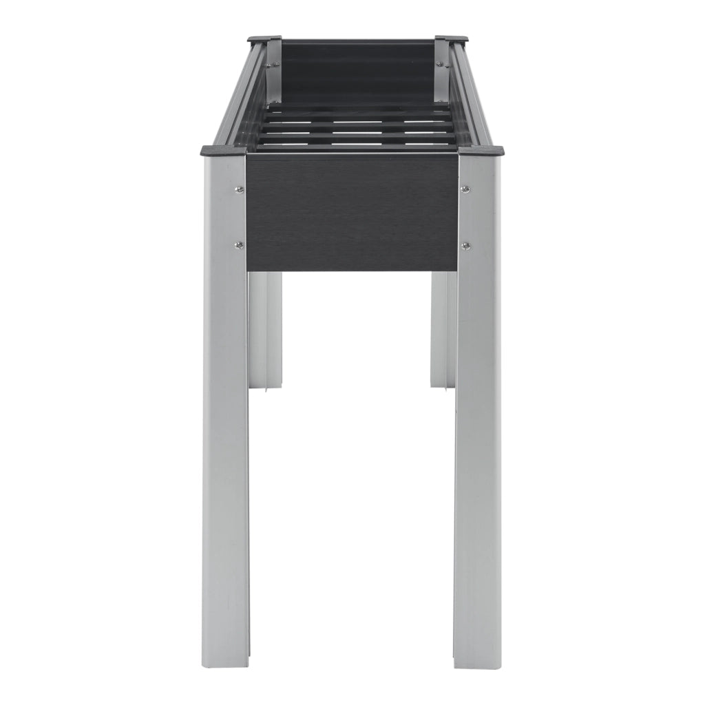 Aiuola Rialzata Beverwijk 125 x 40 x 75 cm - Grigio Scuro [en.casa]