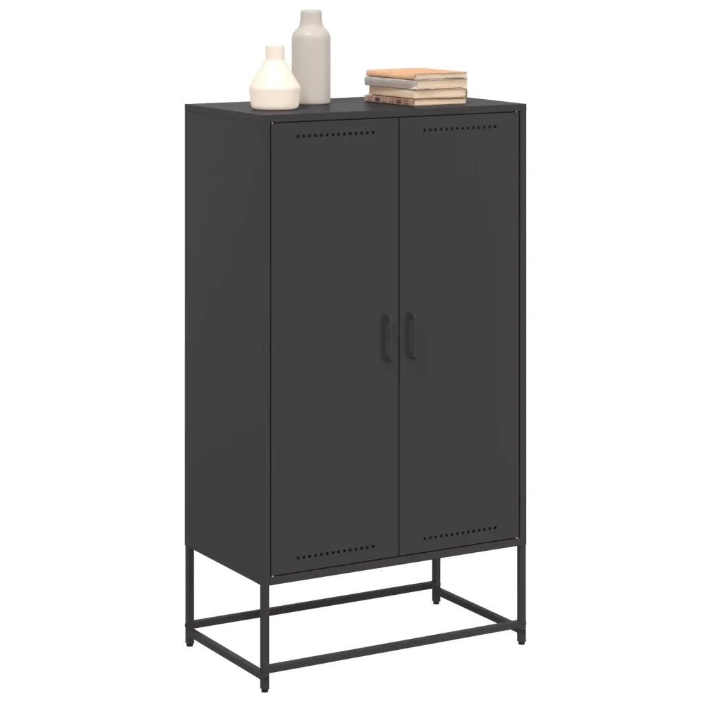 Credenza Nera 68,5x38,5x123,5 cm in Acciaio 846494