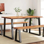 Tavolo da Pranzo Bordi Vivi 140x80x75 cm Legno Massello Acaciacod mxl 80366