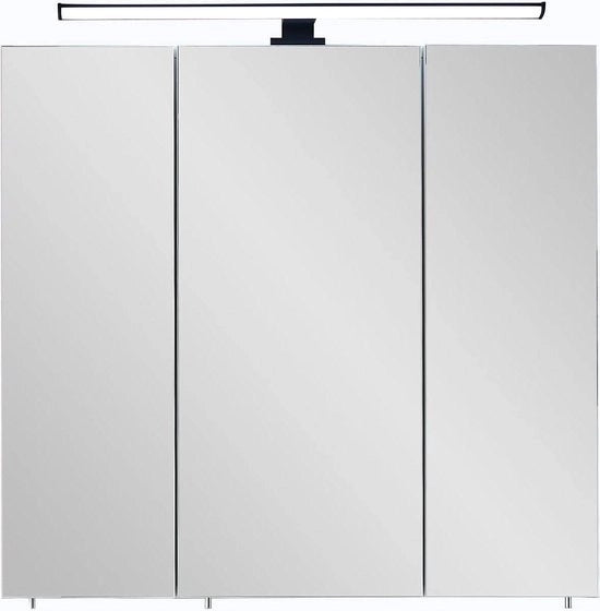 Specchio a muro 76-II Quickset 374 materiale di finitura eucalipto Ribbeck orizzontale NB 70x75x20 cm