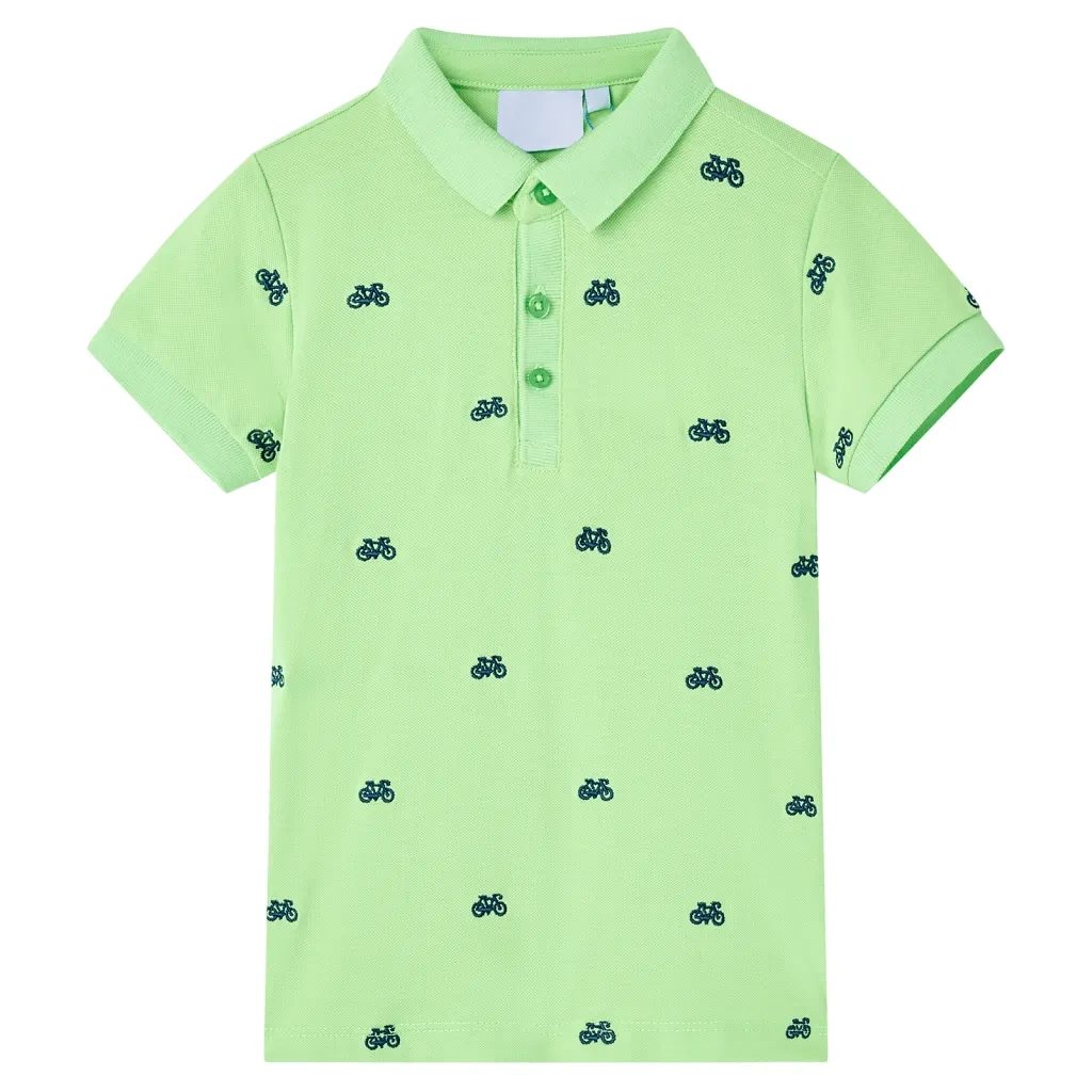 Polo da Bambino Verde Neon 92