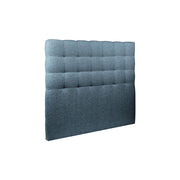 Testiera in tessuto bouclé blu imbottita L150 cm