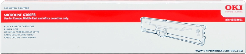 ORIGINAL OKI Nastro colorato nero 6300FB 43503601 4 milioni cifre