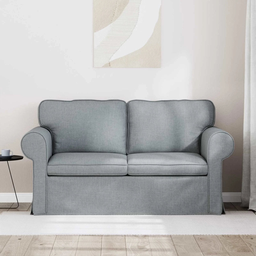 Divano Grigio chiaro 155 x 82 x 80 cm Tessuto