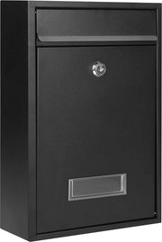 Mailbox a Parete - Maxozo Letry - Mailbox a Parete - Mailbox in Alluminio - Nero
