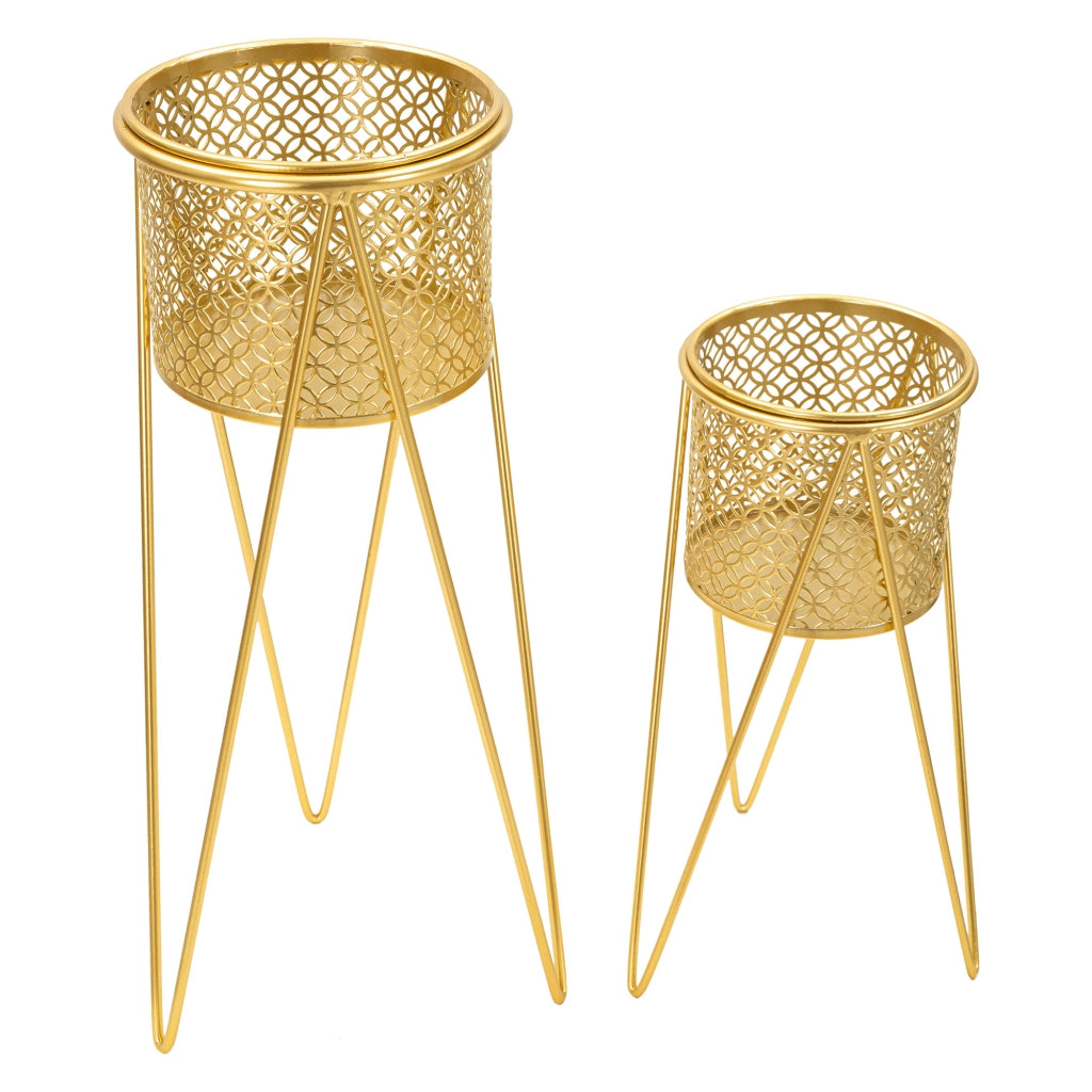 Ranya, Vaso set 2 Vasi, Portavasi Rimovibili, oro