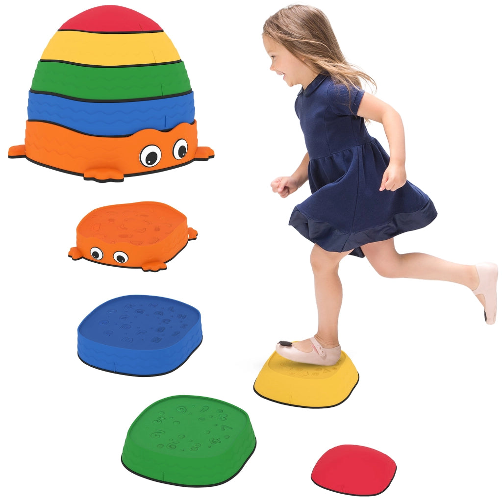 Set di Pietre da Equilibrio per Bambini ¨C zephmum ¨C Multicolore, 5 Pezzi, per Interno ed Esterno
