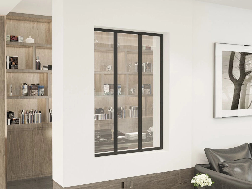 Tettoia in alluminio per atelier "Panorama" - 90 x 130 cm - Nero