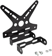 Supporto per licenza motociclo in alluminio con coda di rondine nera - Stabile e duraturo - Facile da installare