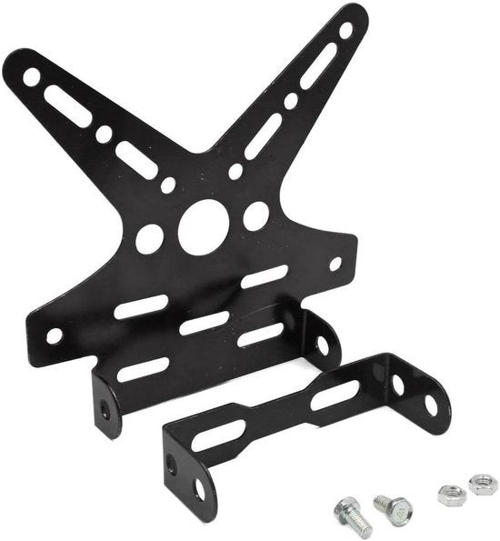 Supporto per licenza motociclo in alluminio con coda di rondine nera - Stabile e duraturo - Facile da installare