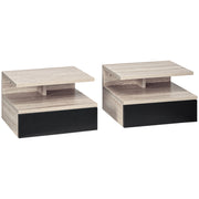 Comodino ¨C zephmum ¨C rovere nero 35x32x22,5 cm