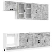 Unità Cucina KALMAR 8 pcs Grigio Cemento Legno ingegnerizzato 3438186