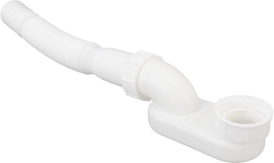 Pompa di Scarico Multifunzionale - Tubo di Scarico Adattabile - PVC 1 1/2 P Sifone - Prevenzione di Odori - Installazione Facile - Adatto per Vasche da Bagno/Doccia