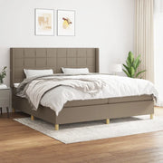 Giroletto a Molle con Materasso Tortora 200x200 cm in Tessuto 3128553