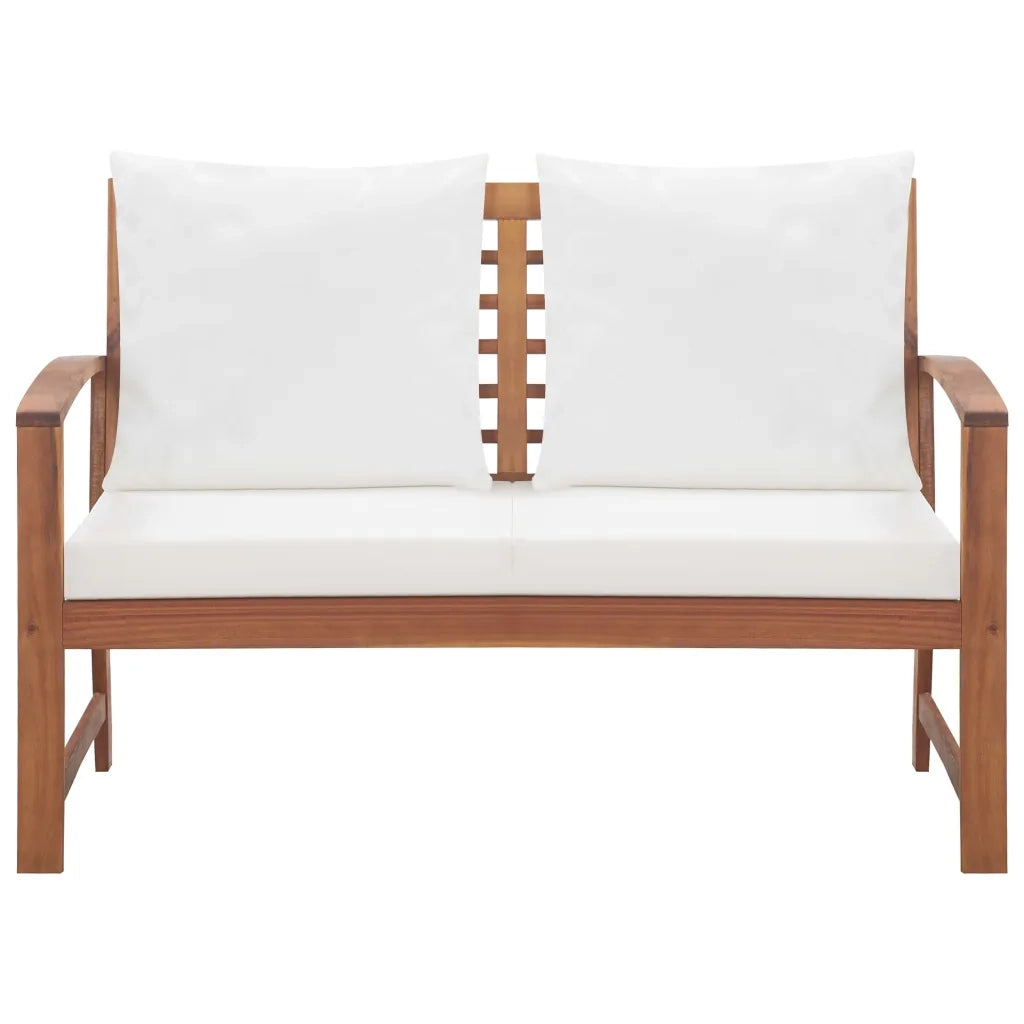 Set Divani da Giardino 4 pz con Cuscini in Massello di Acacia 47283
