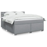 Giroletto a Molle con Materasso Grigio Chiaro180x200 cm Tessuto
