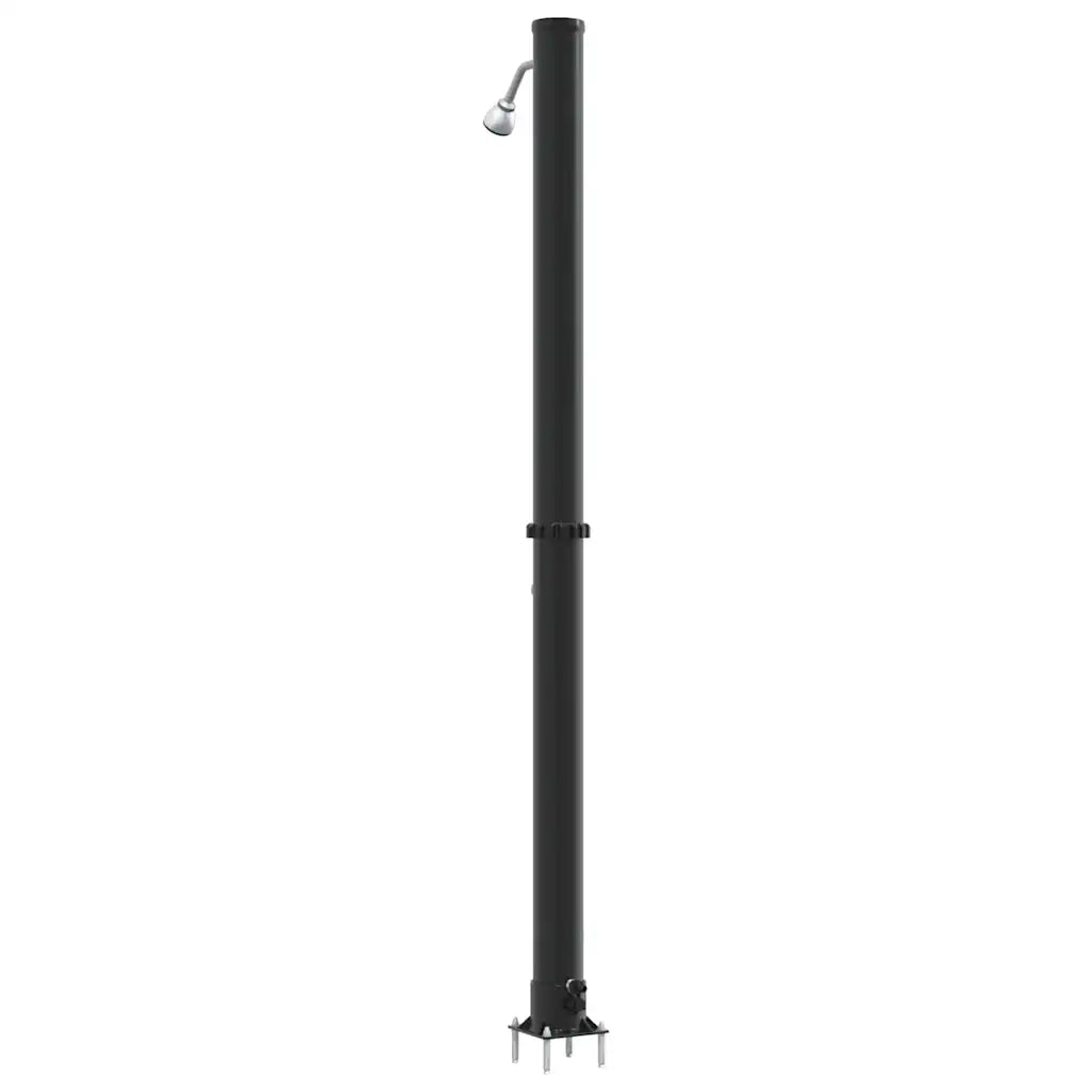 Doccia Solare da Esterno Nero 217 cm PVC e Alluminio 42003407