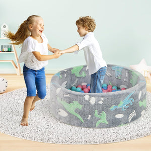 86 x 30 cm/200 Palline ∅5,5 cm Piscina di Palline Colorate per Bambini Luminosi nel Buio, Vaso con Palline in Schiuma Morbido e Lavabile in Lavatrice, Piscinatta da Gioco