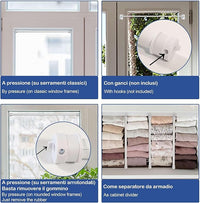 Astina a Molla in Acciao Zincato - Bastoncini Pressione Estensibili 63-110cm - Colore Cromo