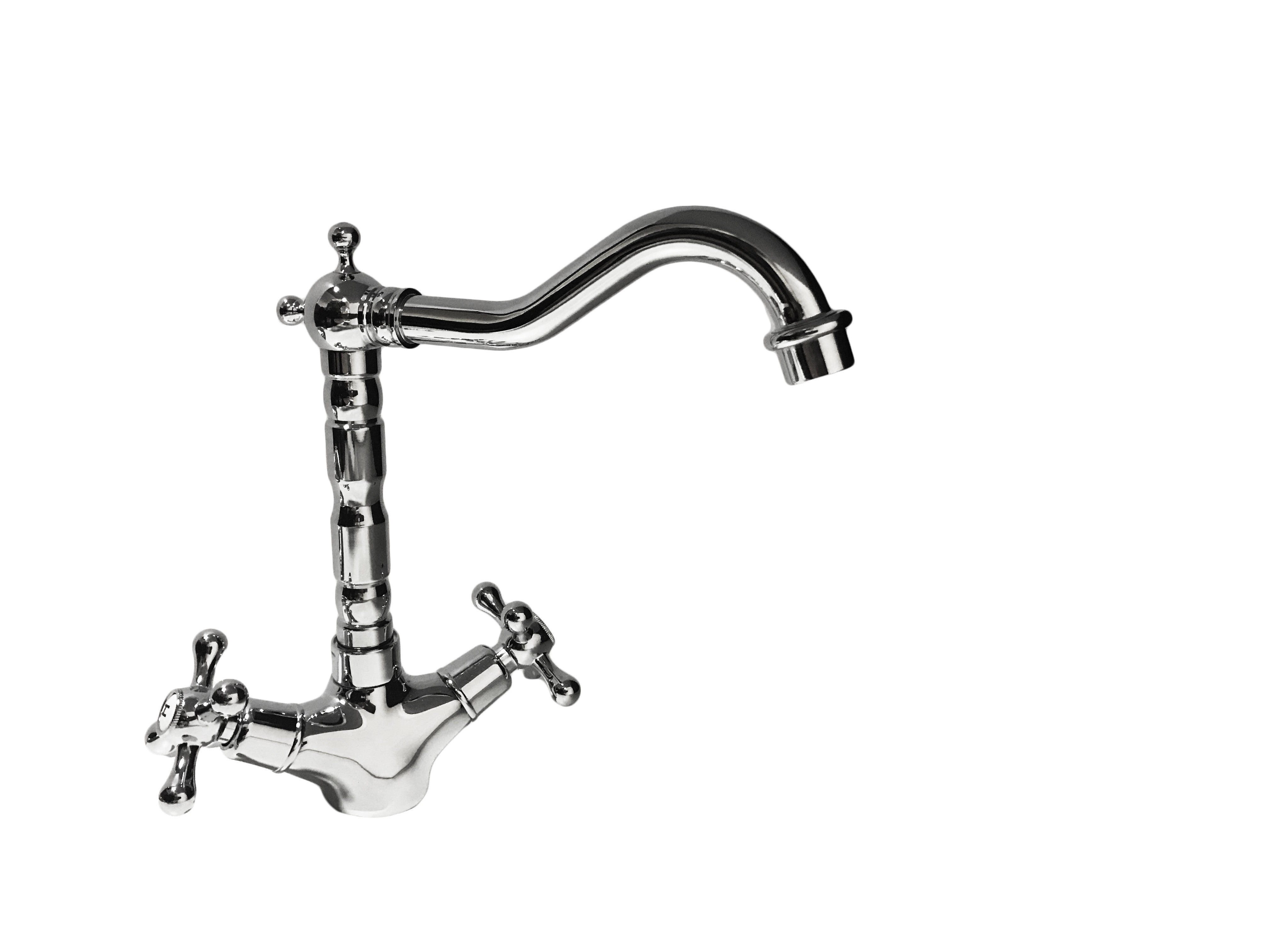 Rubinetto artistico vintage per bagno o cucina, belle epoque maniglia a stella