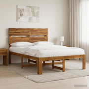 Letto matrimoniale con testiera ROSTOCK Naturale 150 x 200 cm 3405489