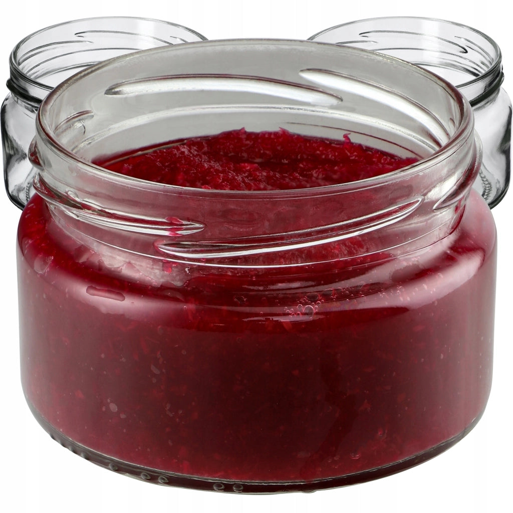 KADAX 50 barattoli di vetro da 250 ml per conserve di miele e marmellata per candele
