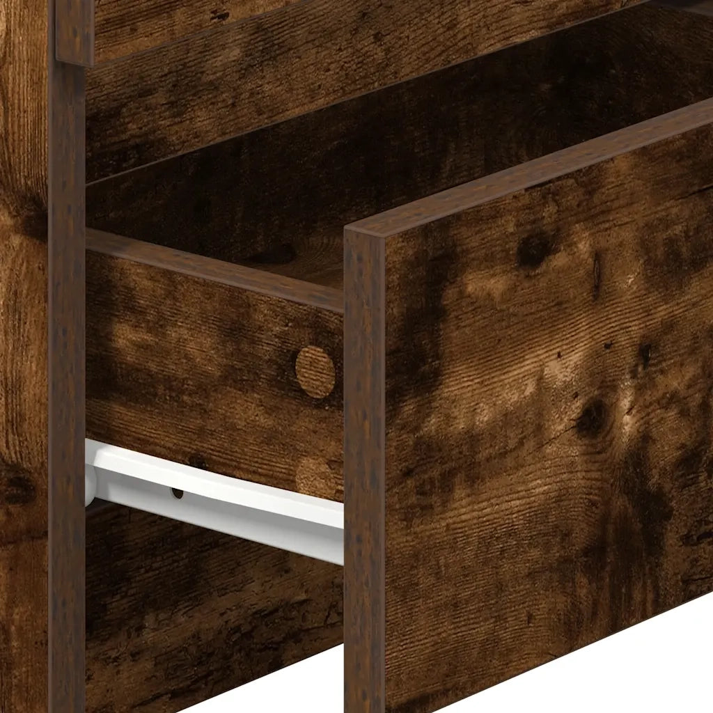 vidaXL Comodini 2 pz con 2 Cassetti Rovere Fumo 40x33x60 cm