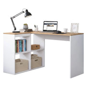 Montone, Scrivania Angolare, 50x120x74.8h cm Bianco