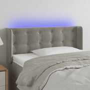Testiera-Testata Decorativa Grigio Chiaro a LED 93x16x78/88 cm in Velluto 156000