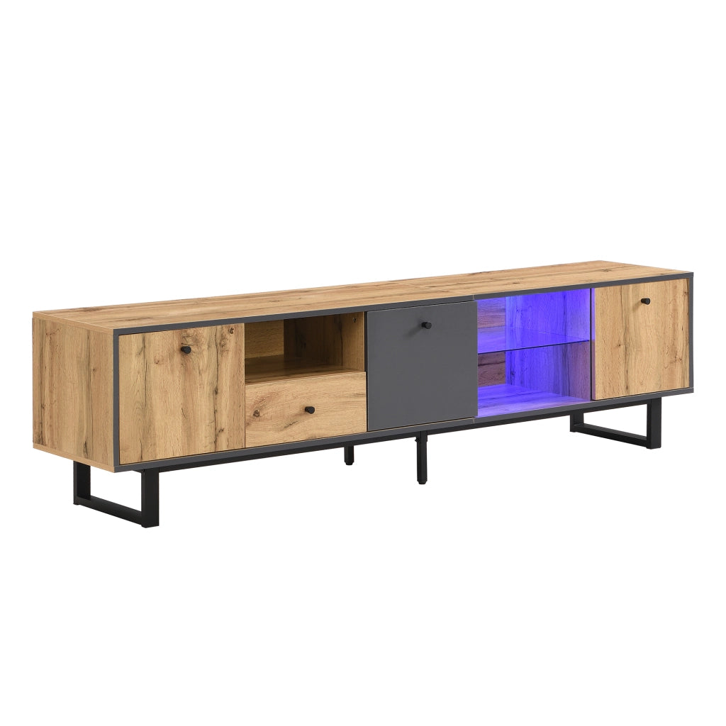 Mobile TV Lowboard con LED ¨C MINIMAL ¨C Vetro, Design Soggiorno