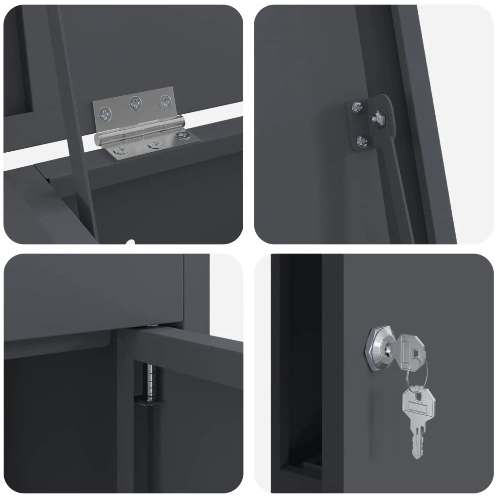 Cassetta per pacchi Antracite 44,5 x 29 x 110,5 cm Acciaio CFW1760494