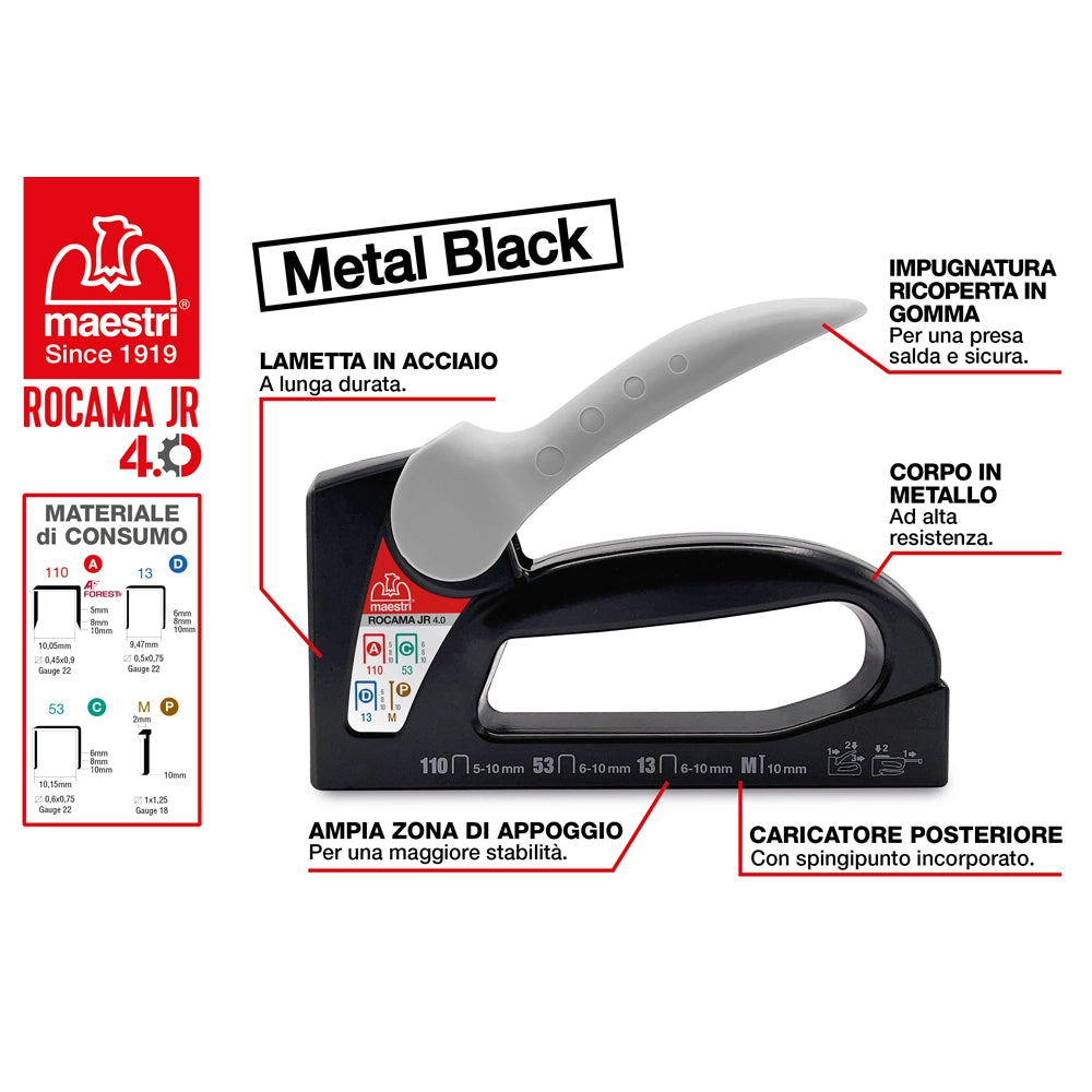 FISSATRICE MANUALE ROCAMA JR 4.0 MOD.110 PUNTI E CHIODINI ROMEO MAESTRI