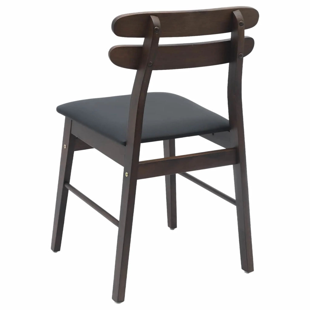 Sedia da pranzo 2 pcs Marrone chiaro e nero