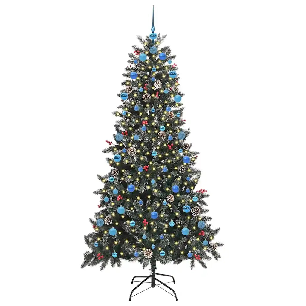 Albero di Natale artificiale con 300 LED Verde 210 cm 3395899