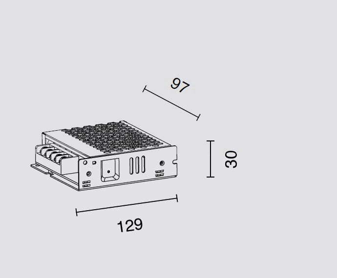 DRIVER 100W PER SOSPENSIONE RIGIDA 100W Vin 100-240Vac Vout 48 Vdc Ampere 2.1 A IP20