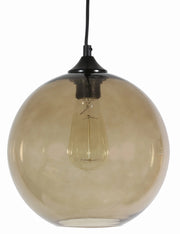 Lampada a sospensione Candellux Edison nera vetro Ø25