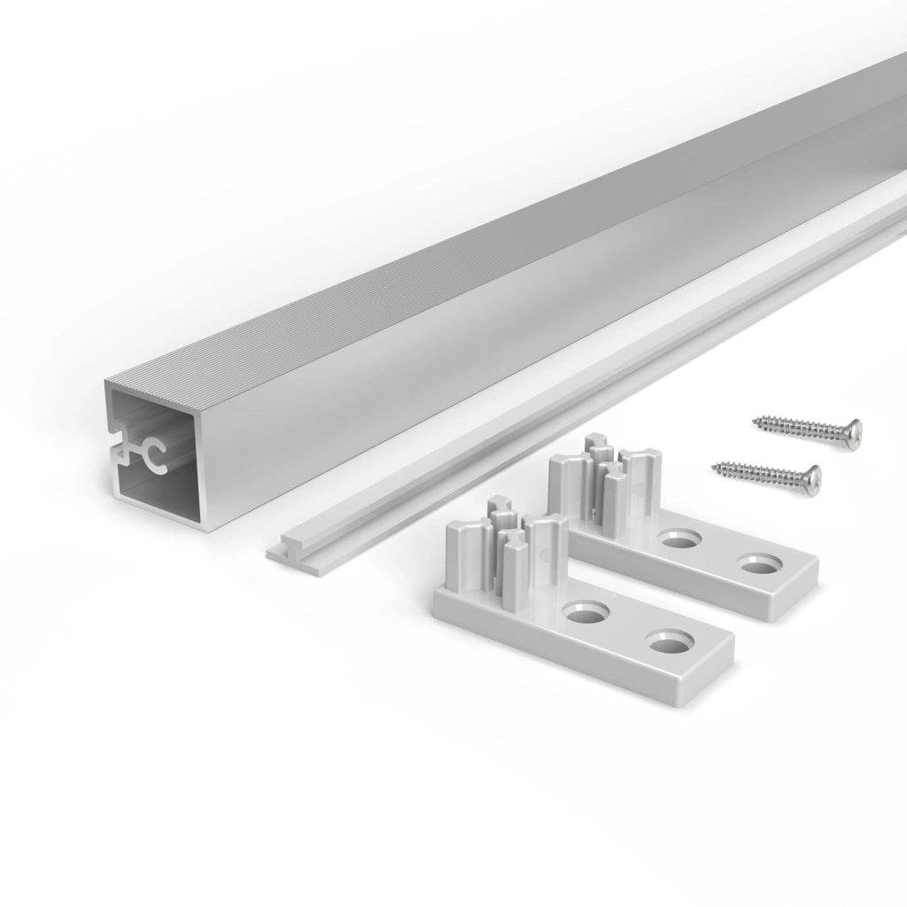 Kit Traversi per Mobili Cucina in Alluminio e Plastica Emuca Albeam Anodizzato Opaco