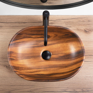 Lavabo Da Appoggio Rea Amelia Wood Matt