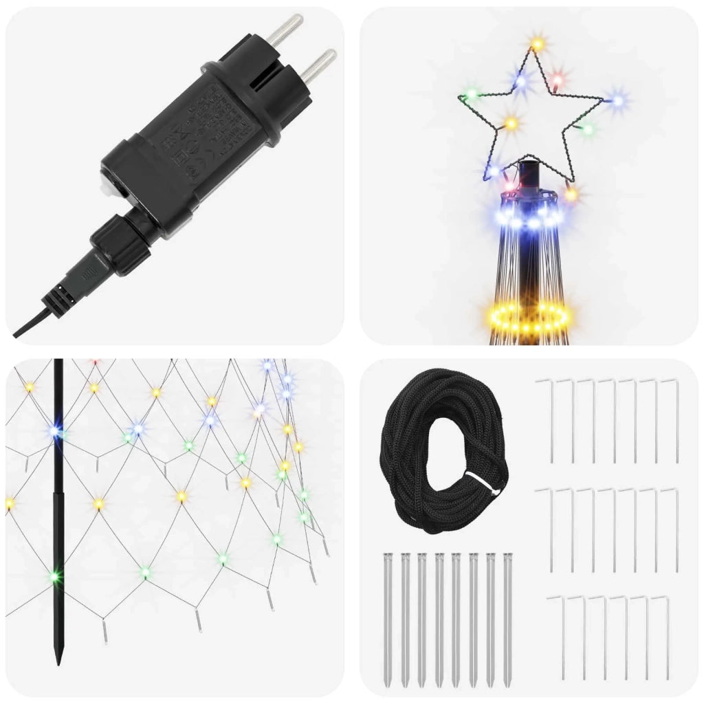 Albero di Natale LED EKENAS 500 cm 550 LED Multicolore Ferro 42053612