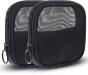 Due borse da trucco in rete per viaggio, organizzatore quadrato per il bagno, borsa da lavare, borsa multifunzione per il viaggio.
